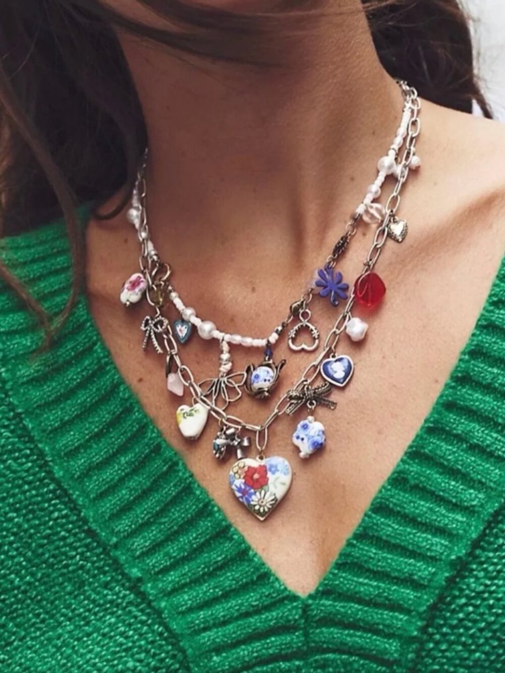 FREE PEOPLE Maximillion Charm Necklace In Coquette Candy